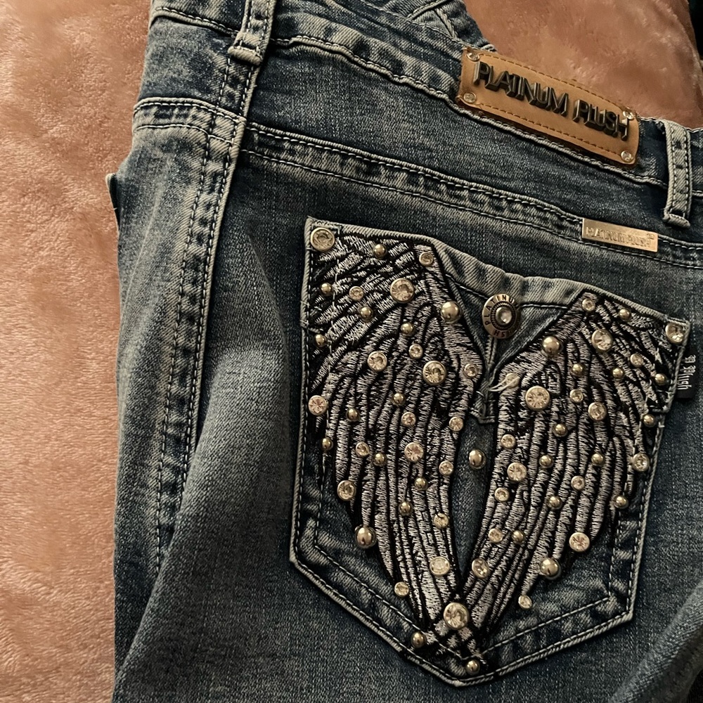 rhinestone denim jeans - Picture 3 of 3